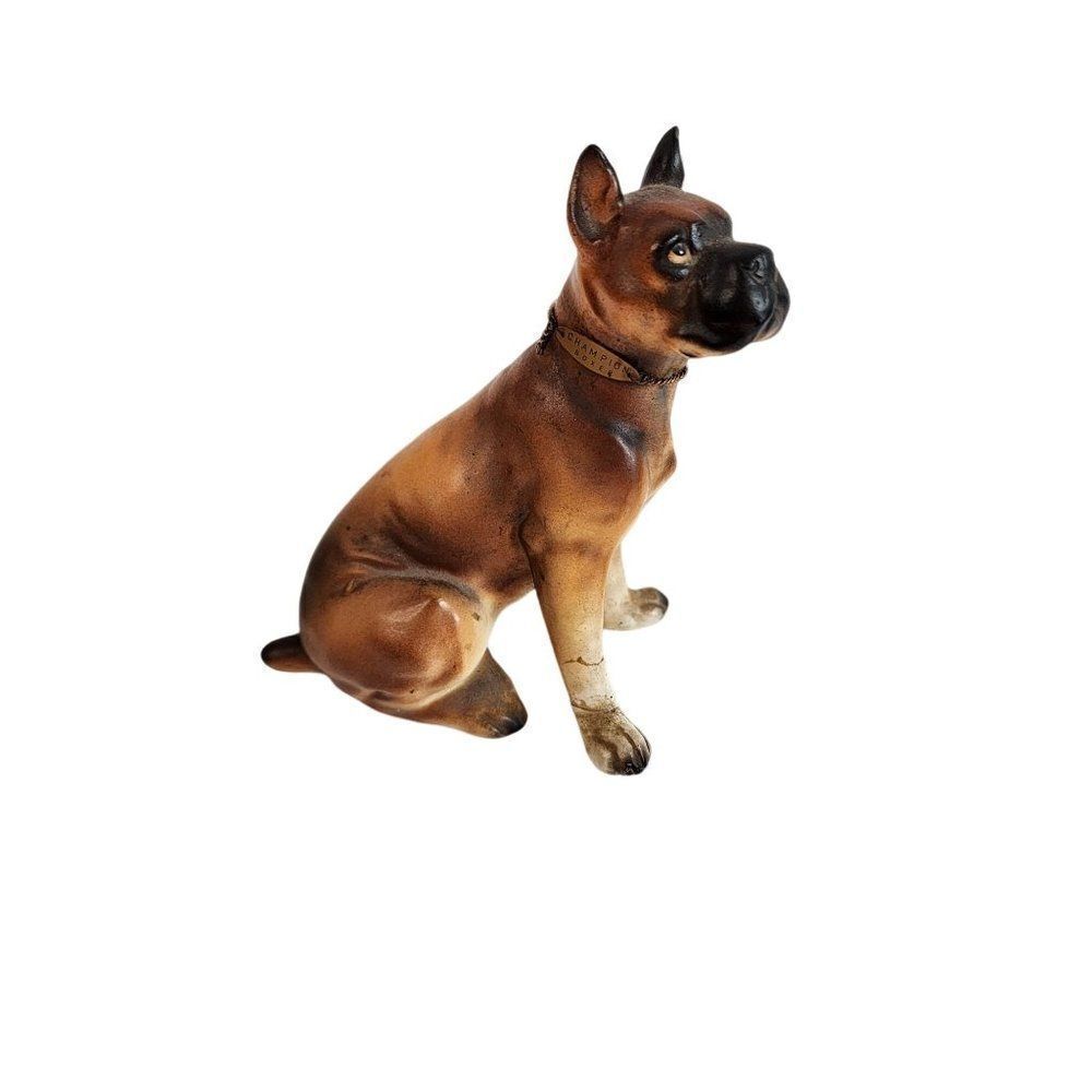 Vintage Porcelain Boxer Figurine